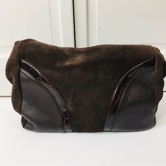 Price firm BRIGHTON Brown Leather & Suede Shoulder Bag - Picture 8 of 8